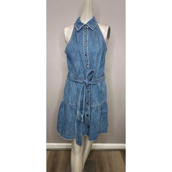 Alice + Olivia Women’s Miranda Denim Tie-Waist Minidress US 6 $375 - Picture 5 of 12